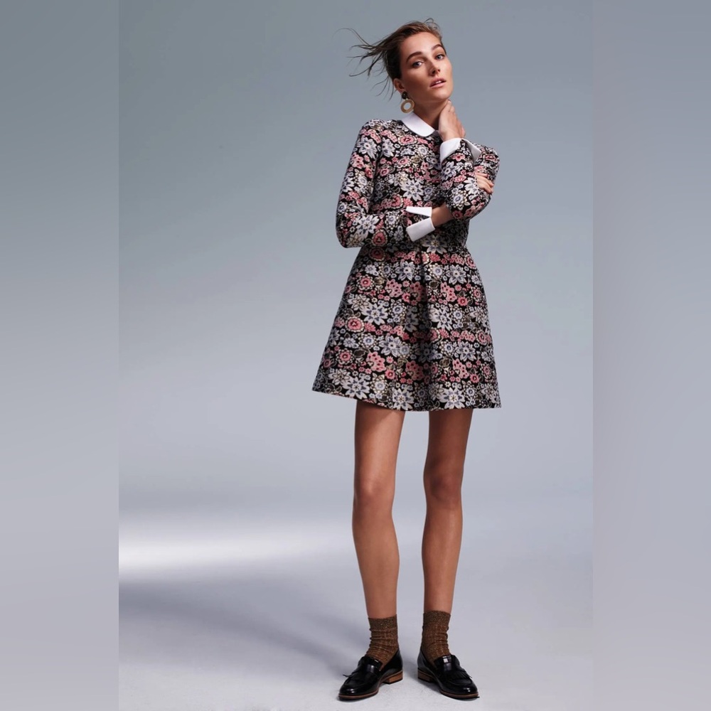Anthro Brocade Blossom Mini Dress